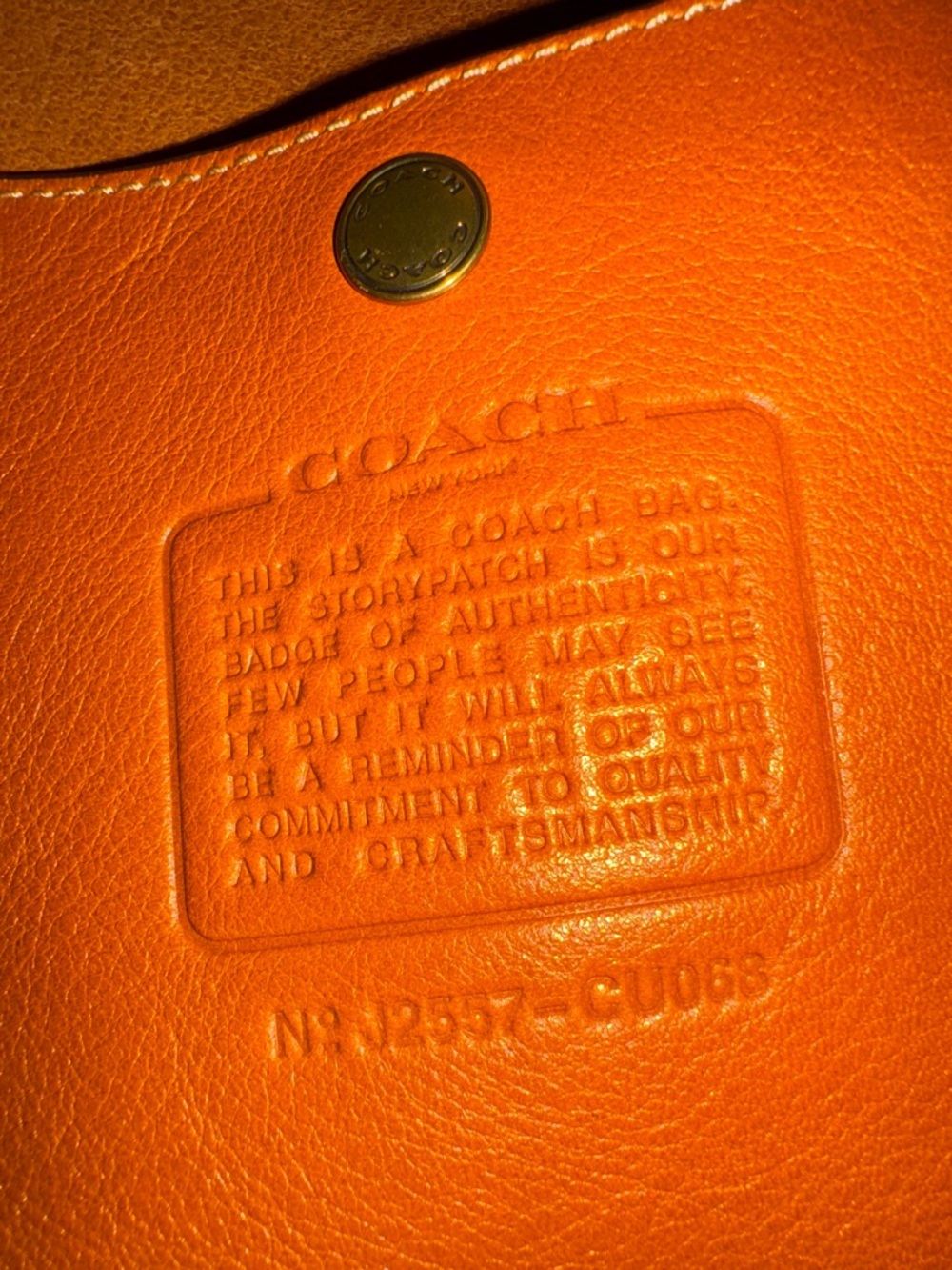 Authentic Coach Brooklyn 28 bag in Toffee color - Picture 4 of 10